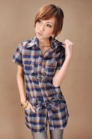 生格子装潮流服装搭配